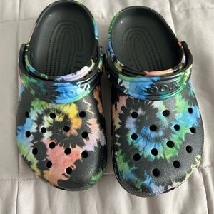 CROCS Black and Tie Dye, Boys or Girls